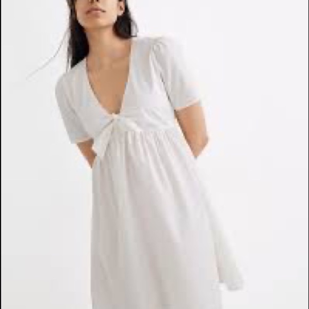 Madewell Front-Tie Mini Dress XS NWT